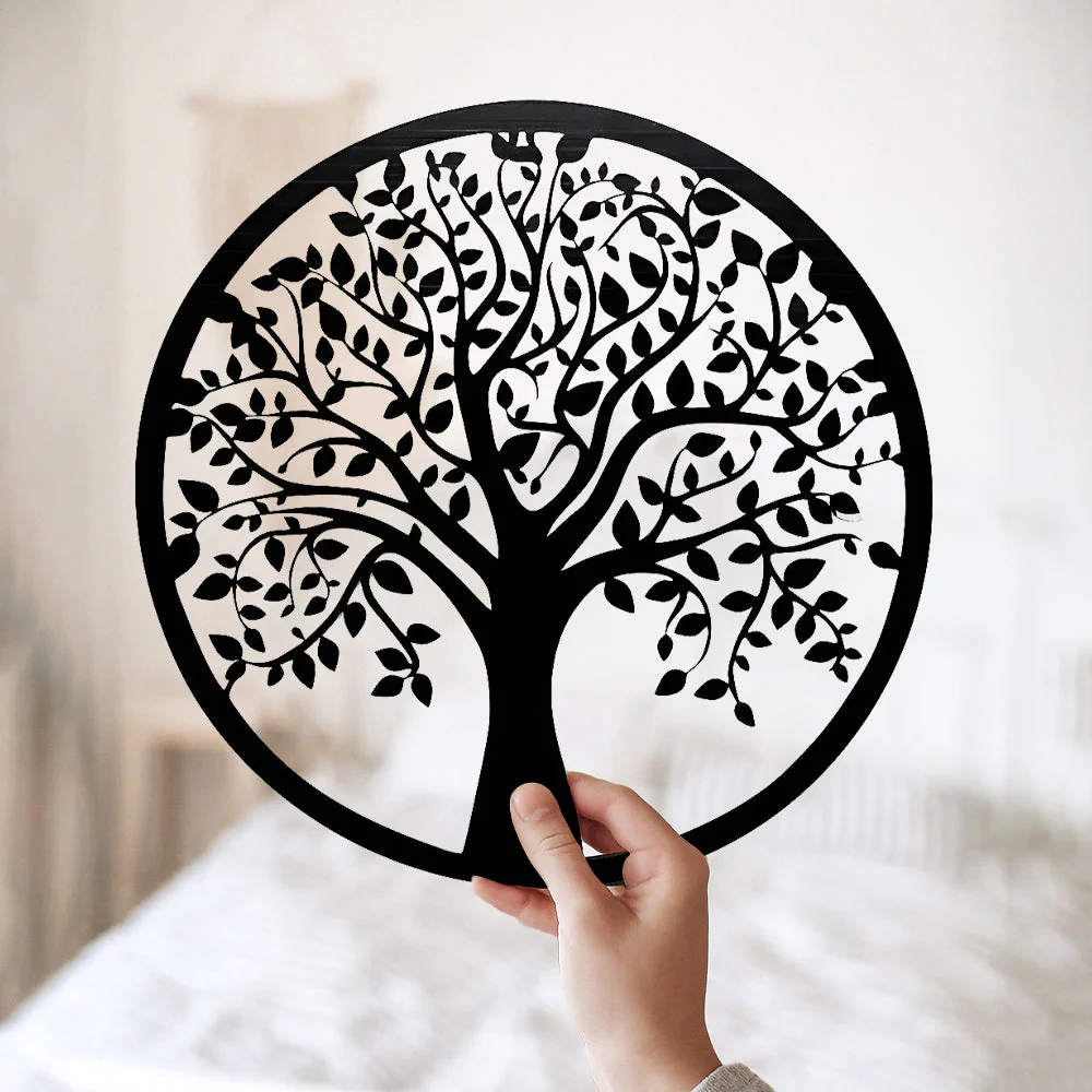 Arbre de la Vie Art Mural en Métal