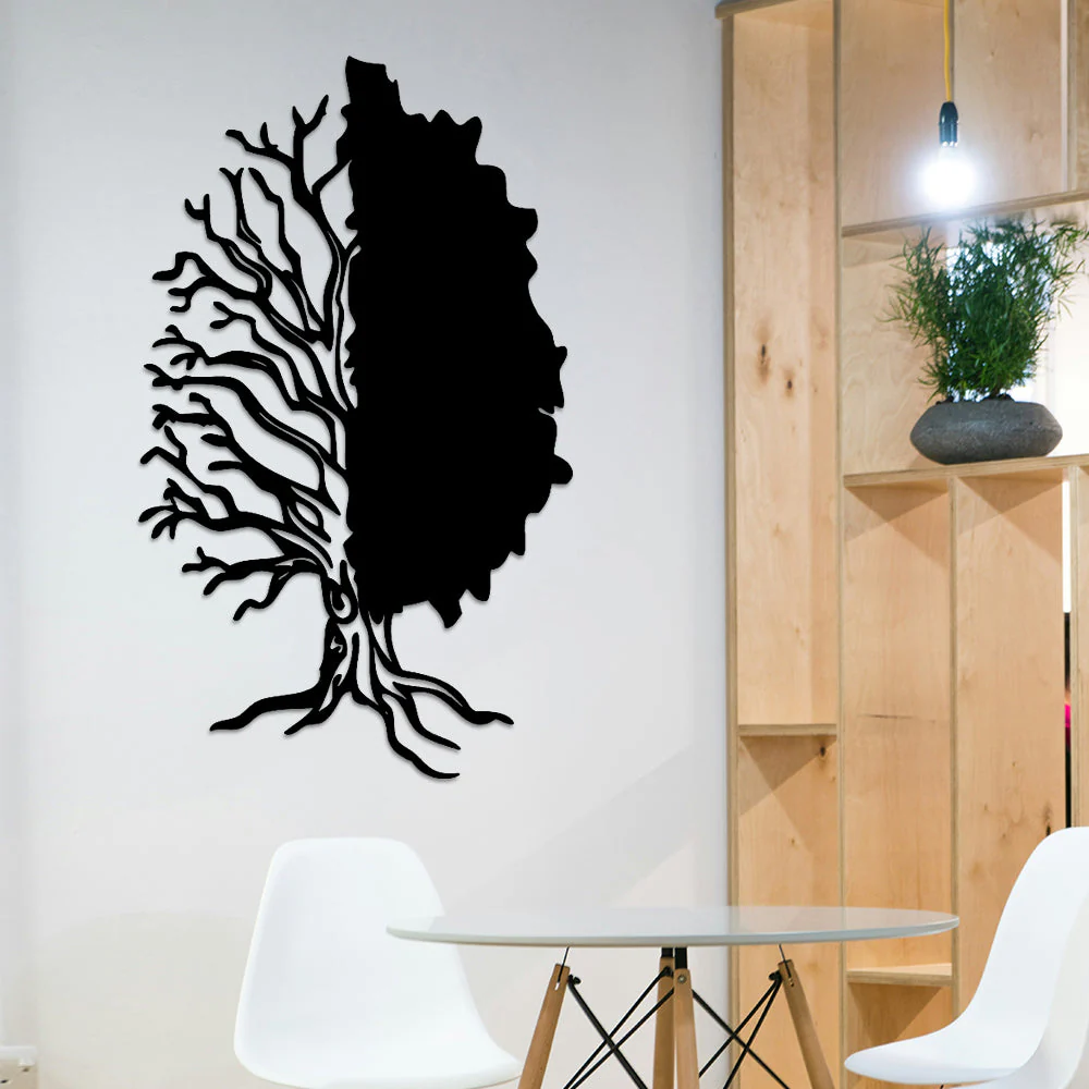 Arbre de la Vie Art Mural Plaque en Métal Murale