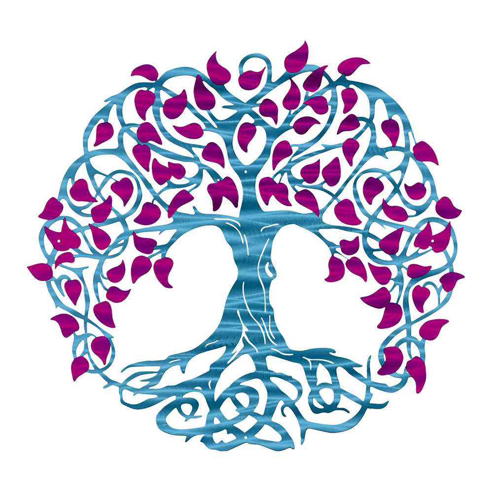 Arbre de la Vie Coloré Art Mural en Métal - Image 20
