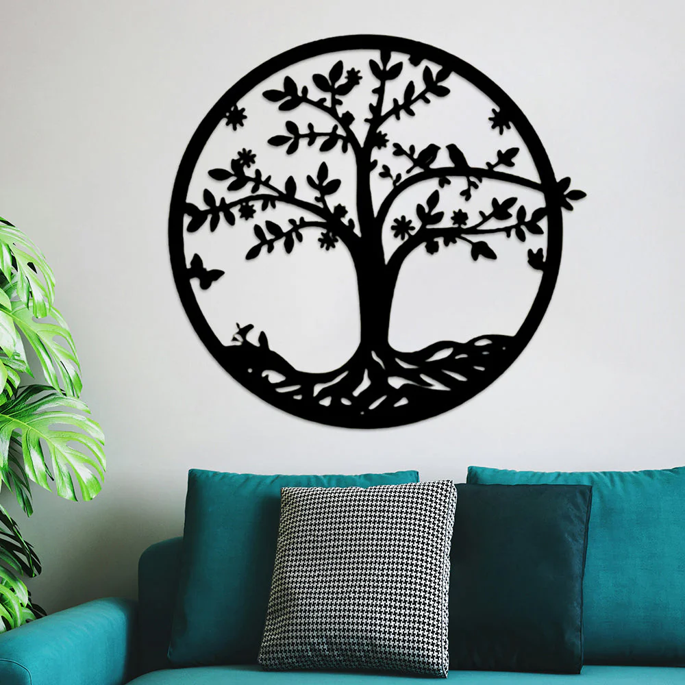 Arbre de la Vie Décoration Murale Suspendue en Métal - Image 6