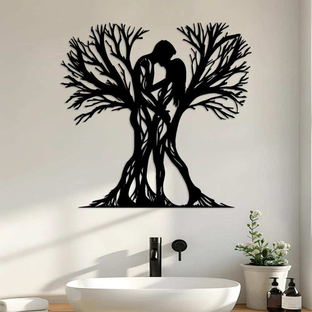 Arbre de la Vie des Amoureux Métal Décoratif Mural - Image 3