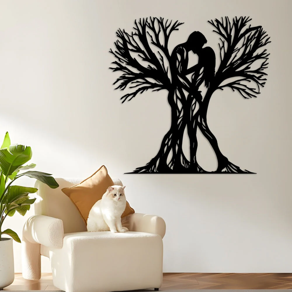 Arbre de la Vie des Amoureux Métal Décoratif Mural - Image 6