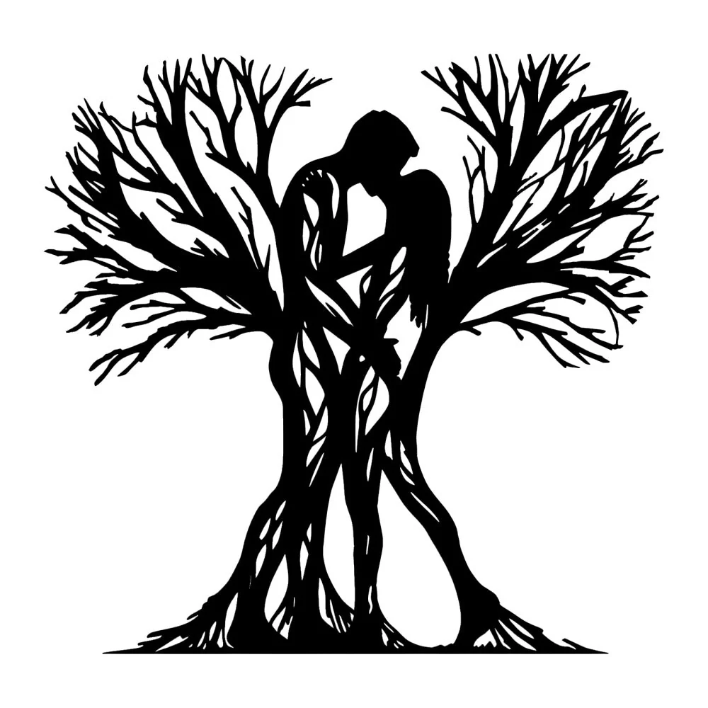 Arbre de la Vie des Amoureux Métal Décoratif Mural - Image 8