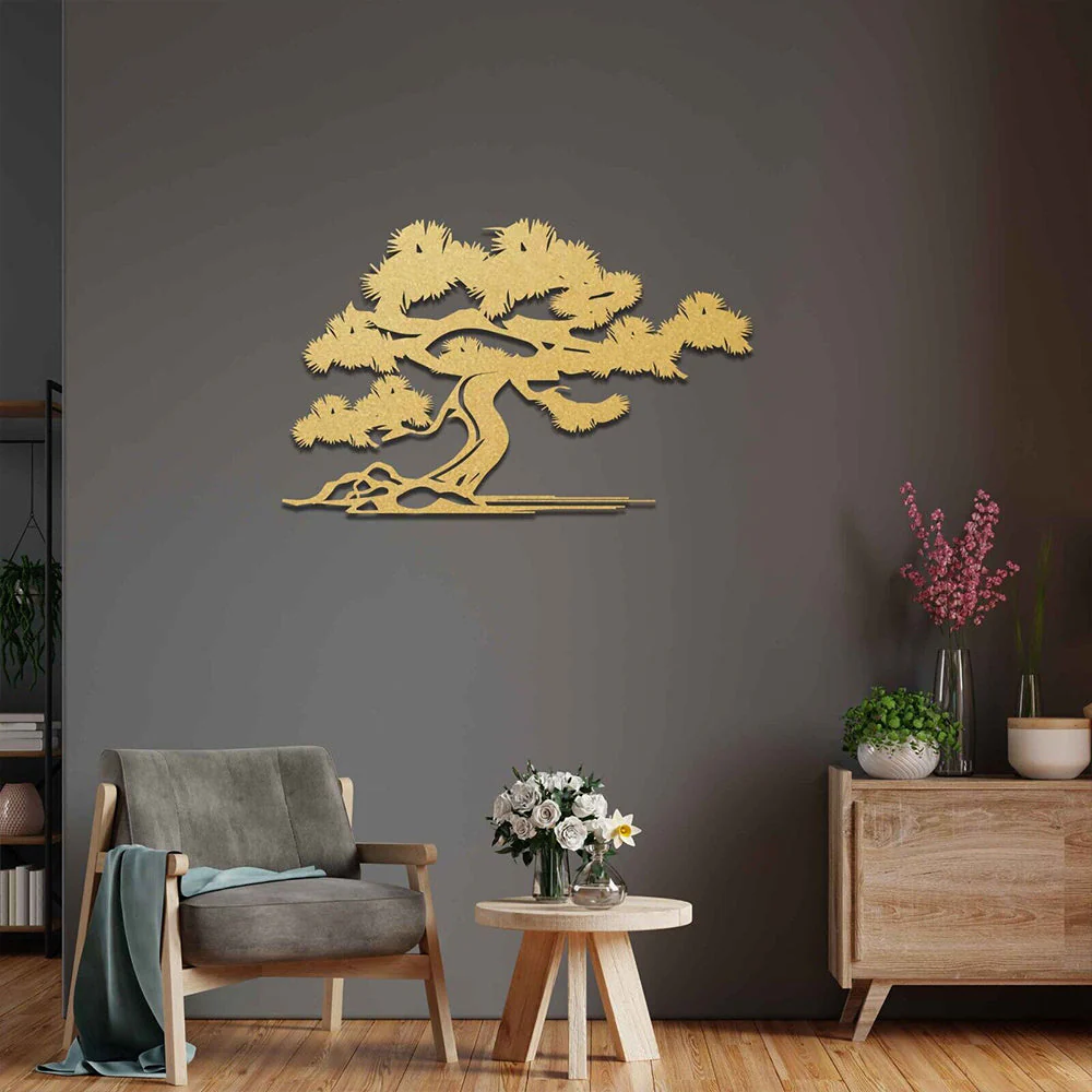Arbre de la Vie en Pin Métal Décoratif Mural - Image 3