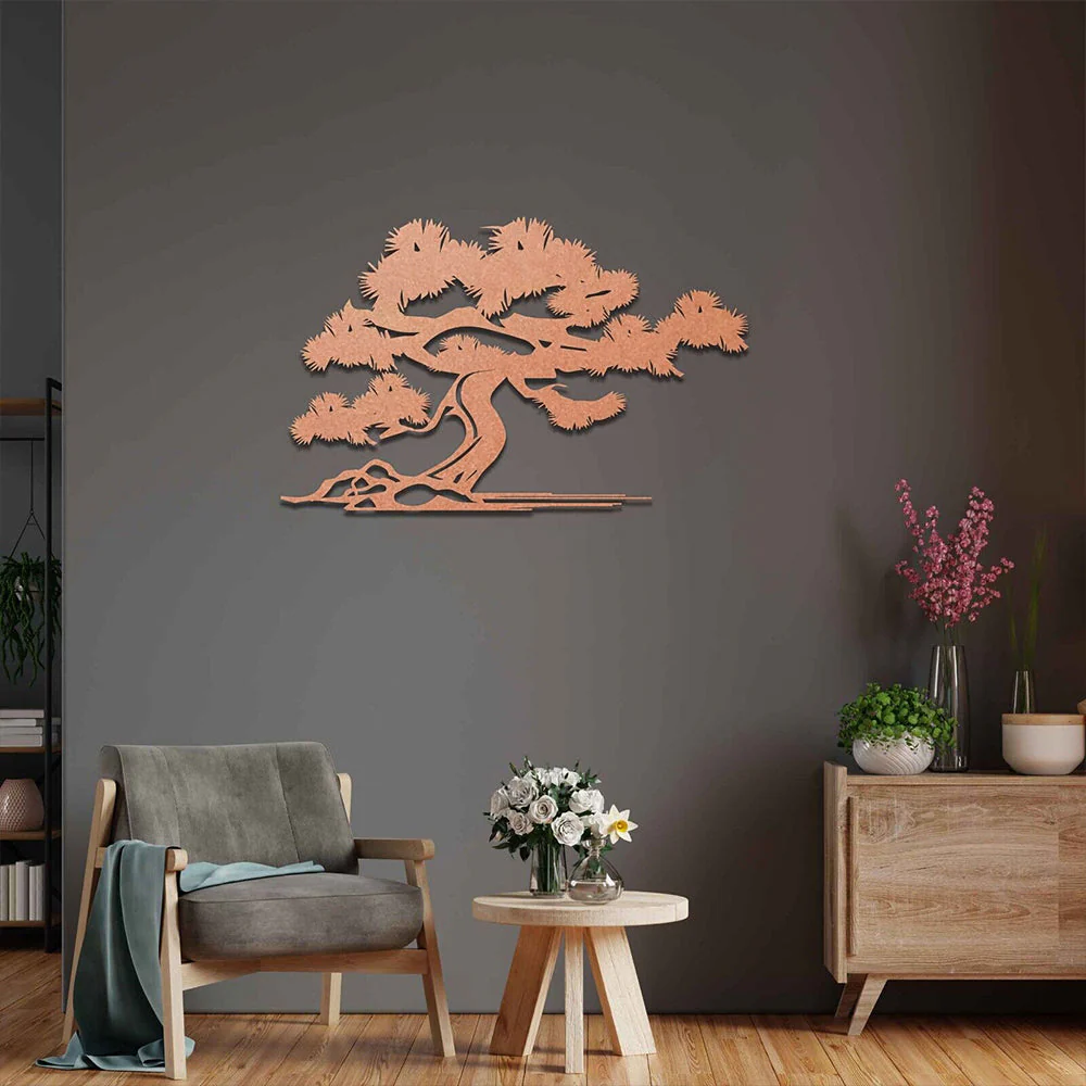 Arbre de la Vie en Pin Métal Décoratif Mural - Image 5