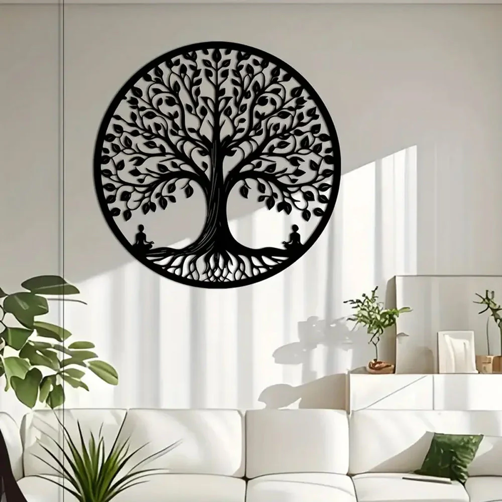 Arbre de la Vie Folk Métal Décoratif Mural - Image 5