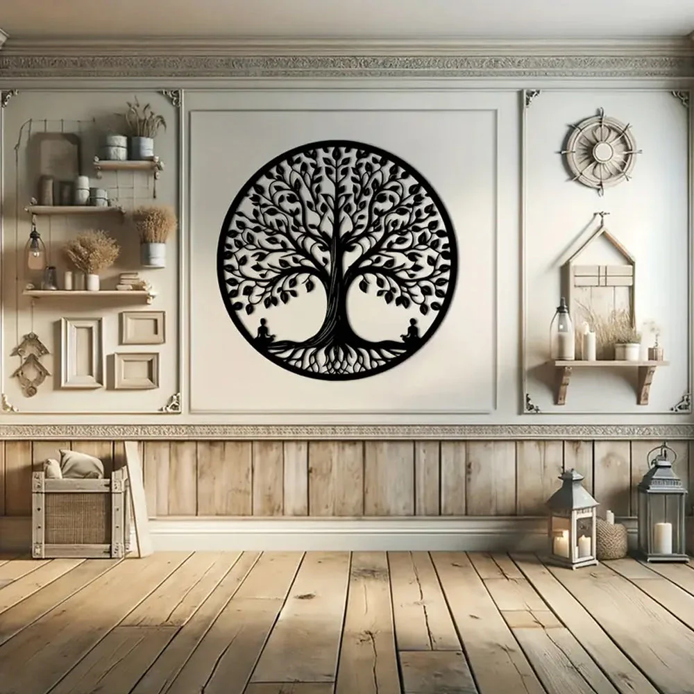 Arbre de la Vie Folk Métal Décoratif Mural - Image 6