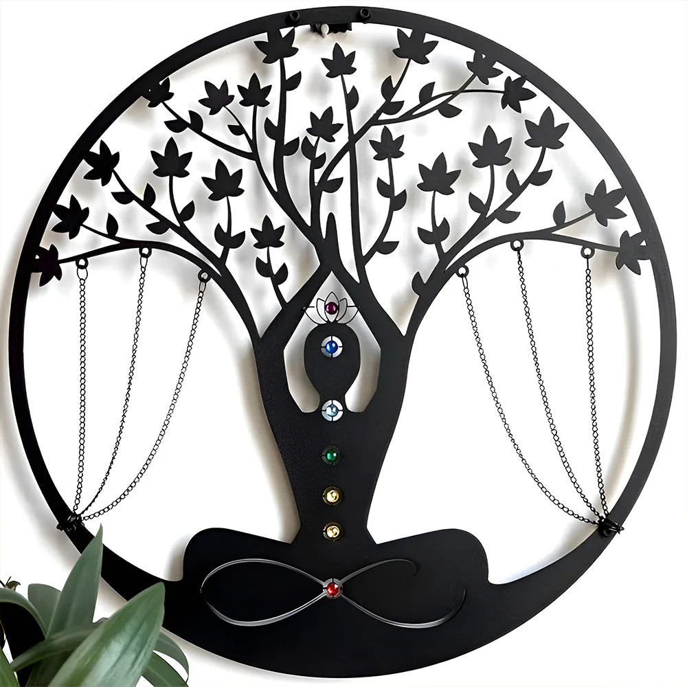 Arbre de la Vie Méditation Art Mural en Métal - Image 7