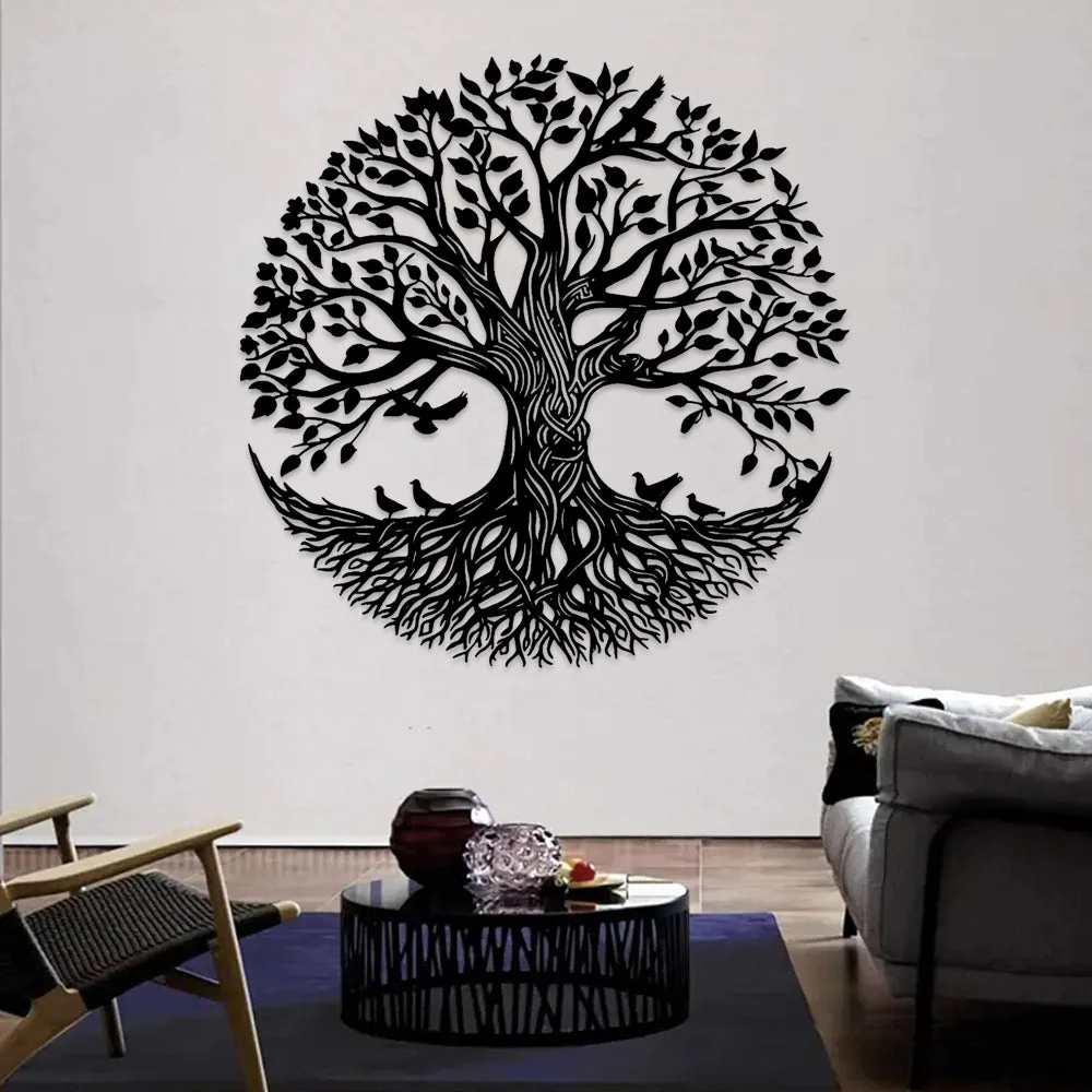 Arbre de la Vie Métal Décoratif Mural - Image 2