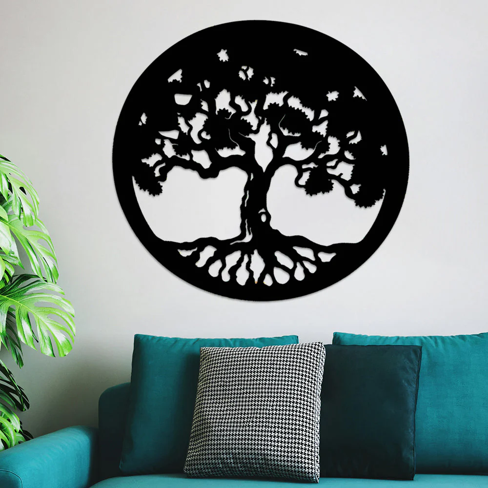Arbre de la Vie Métal Décoratif Mural - Image 2