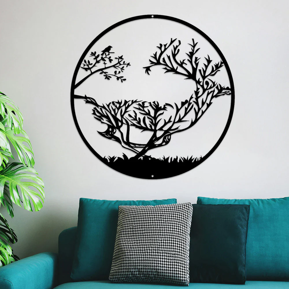 Arbre de la Vie Métal Décoratif Mural - Image 2