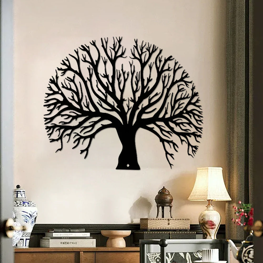 Arbre de la Vie Métal Décoratif Mural - Image 2