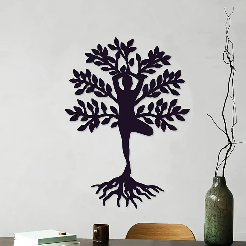 Arbre de la Vie ModÚle Yoga Métal Décoratif Mural - Image 2