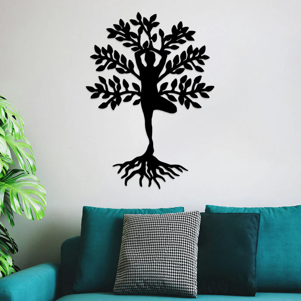 Arbre de la Vie ModÚle Yoga Métal Décoratif Mural - Image 4