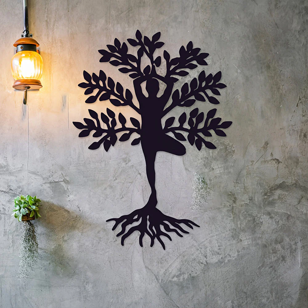 Arbre de la Vie ModÚle Yoga Métal Décoratif Mural - Image 5