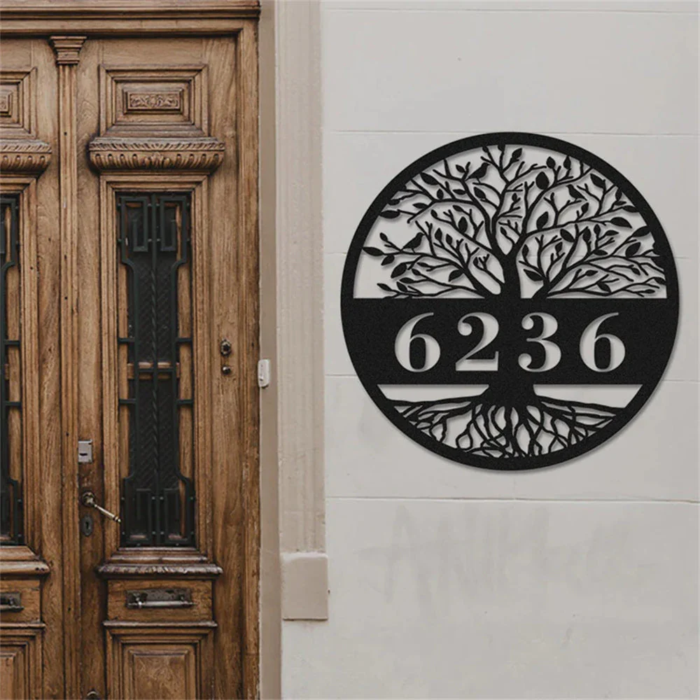 Arbre de la Vie Numéros de Maison Plaque Métal Personnalisée - Image 10
