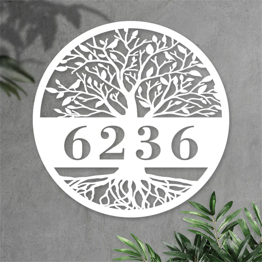Arbre de la Vie Numéros de Maison Plaque Métal Personnalisée - Image 11