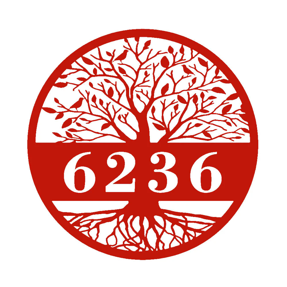 Arbre de la Vie Numéros de Maison Plaque Métal Personnalisée - Image 14