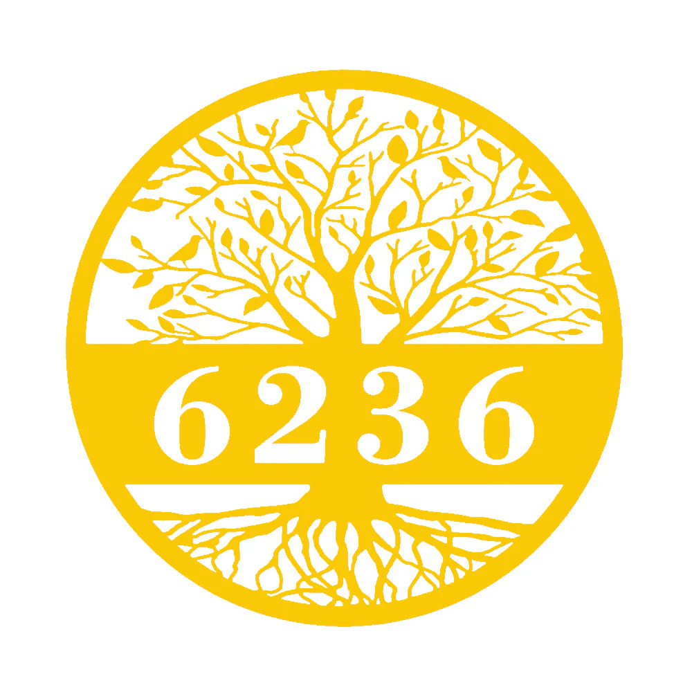 Arbre de la Vie Numéros de Maison Plaque Métal Personnalisée - Image 17