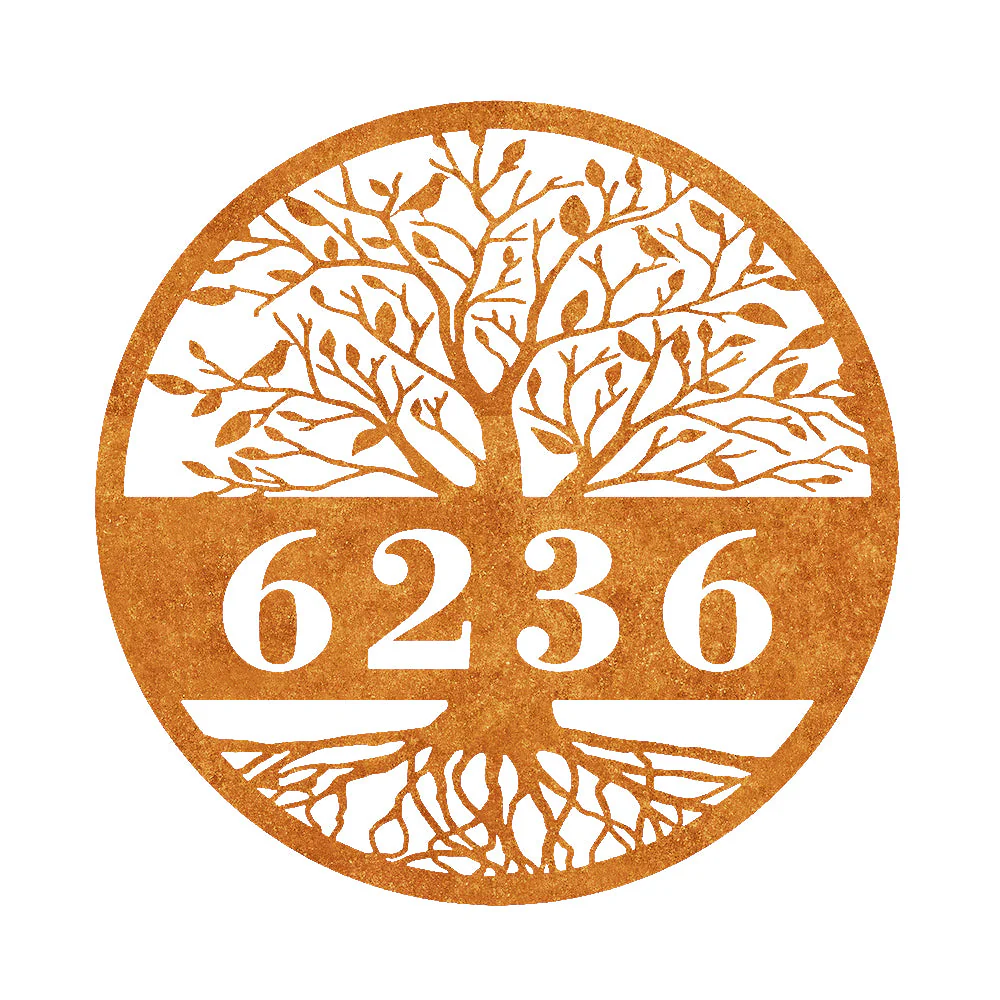 Arbre de la Vie Numéros de Maison Plaque Métal Personnalisée - Image 18