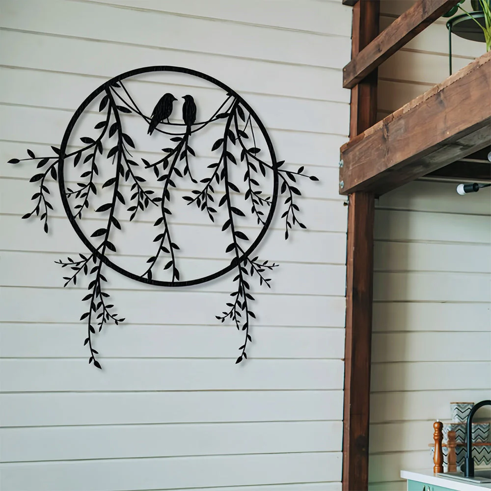 Arbre de la Vie Oiseau Métal Décoratif Mural - Image 2