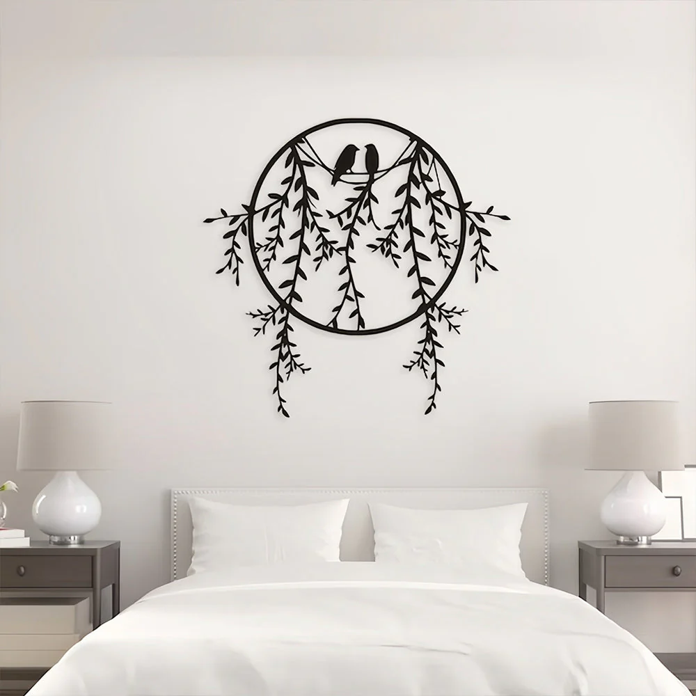 Arbre de la Vie Oiseau Métal Décoratif Mural - Image 3
