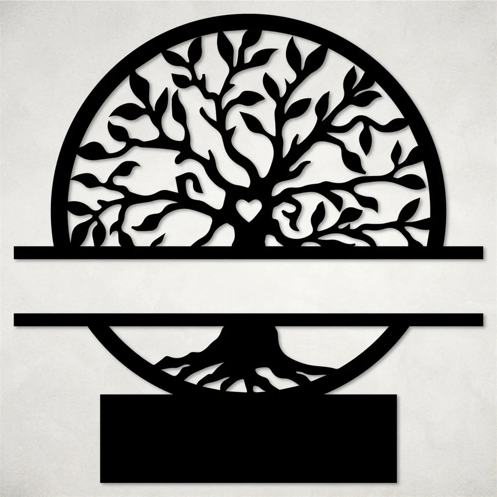 Arbre de la Vie Personnalisé Plaque d'Adresse Art Mural en Métal - Image 4