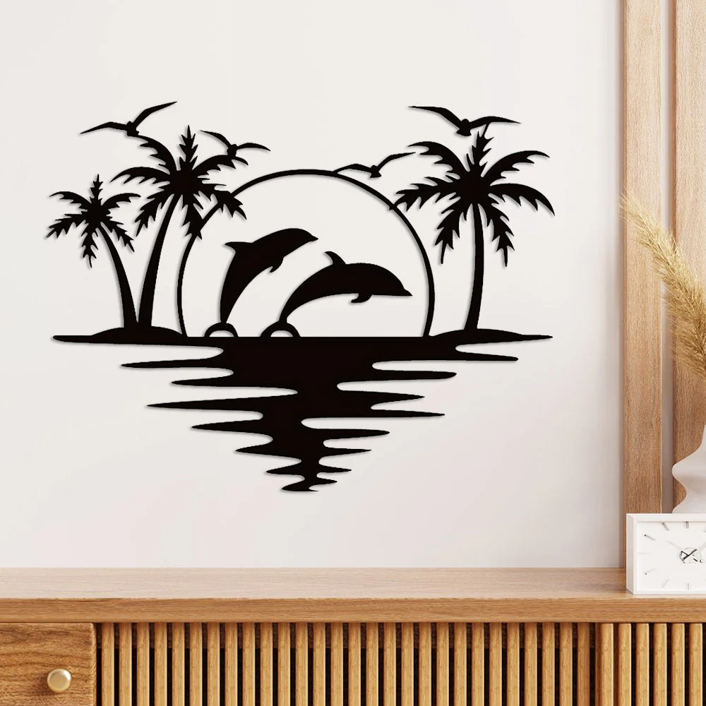 Arbre de la Vie Plage Créatif Métal Décoratif Mural - Image 3