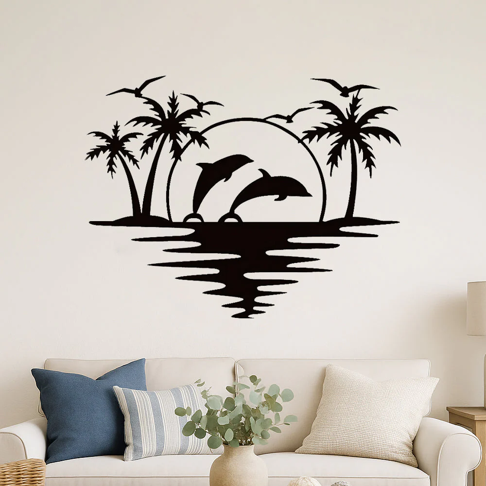 Arbre de la Vie Plage Créatif Métal Décoratif Mural - Image 5