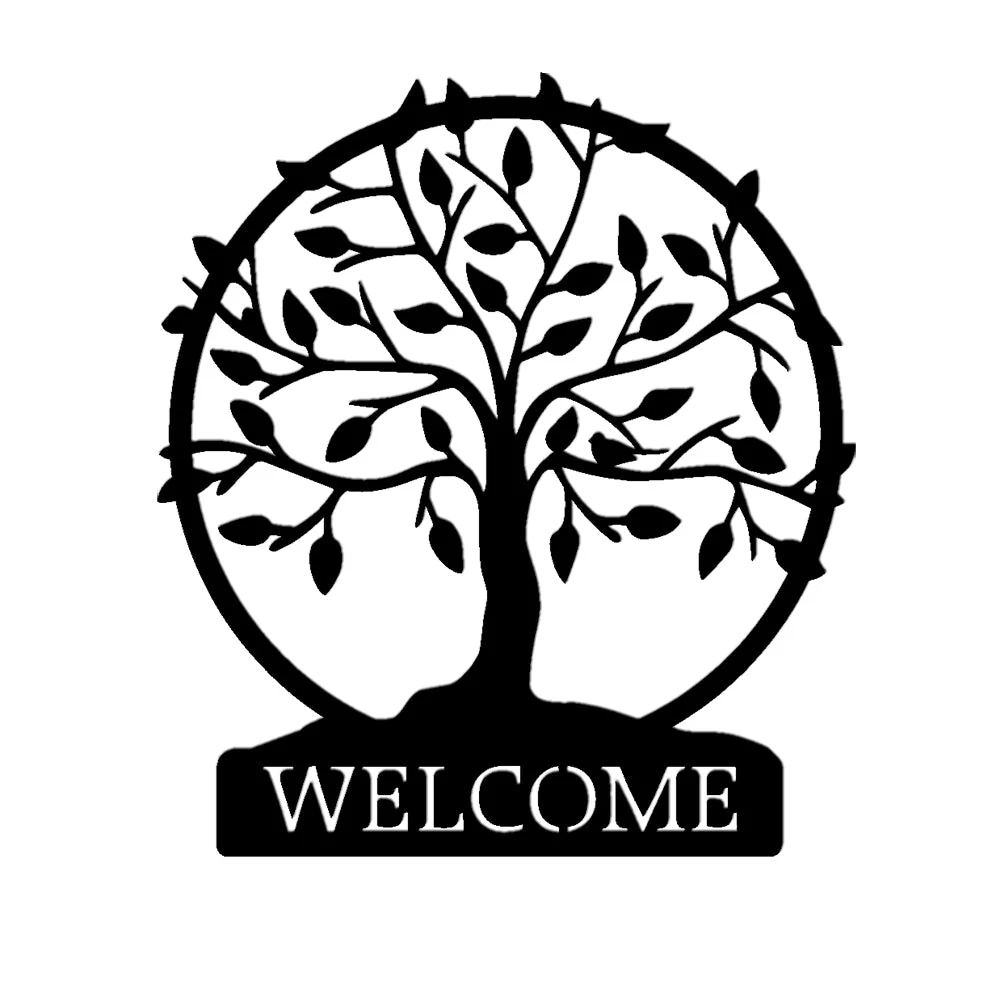 Arbre de la Vie Plaque Bienvenue Décor Mural en Métal - Image 10