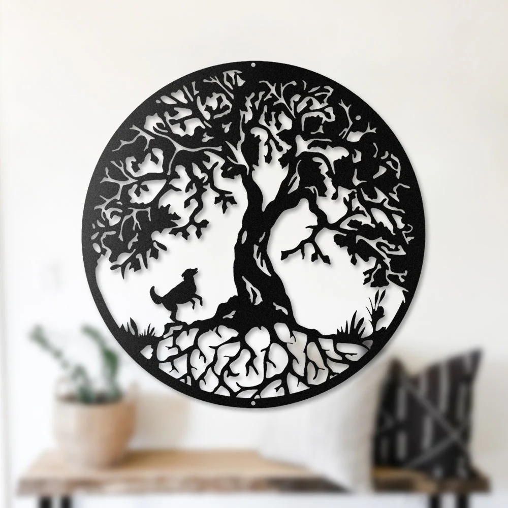 Arbre de la Vie Silhouette Plaque Murale en Métal - Image 2
