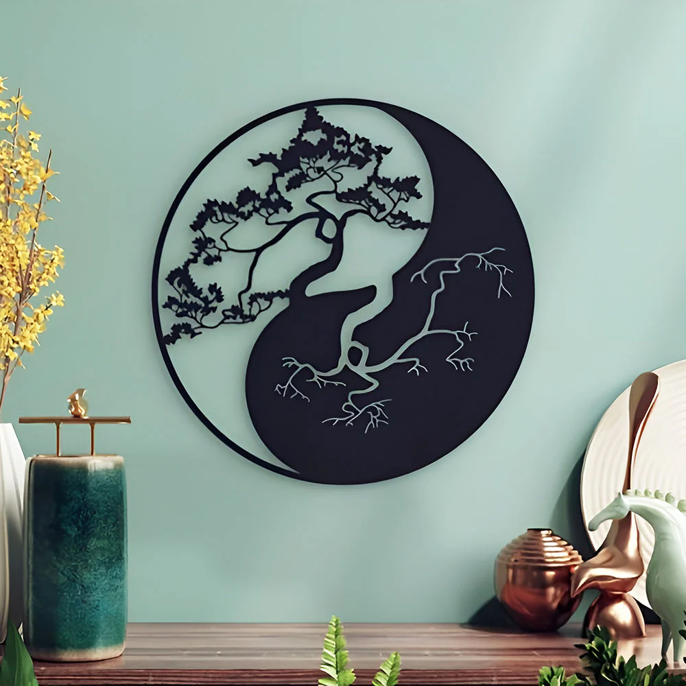 Arbre de la Vie Zen Métal Décoratif Mural - Image 5