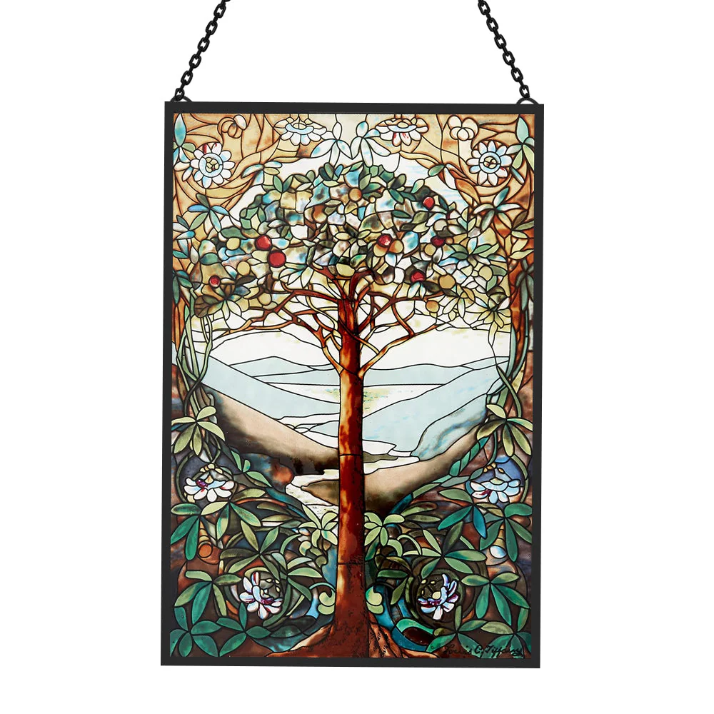 Arbre de Vie Attrape-Soleil Décoratif en Vitrail à Suspendre - Image 3