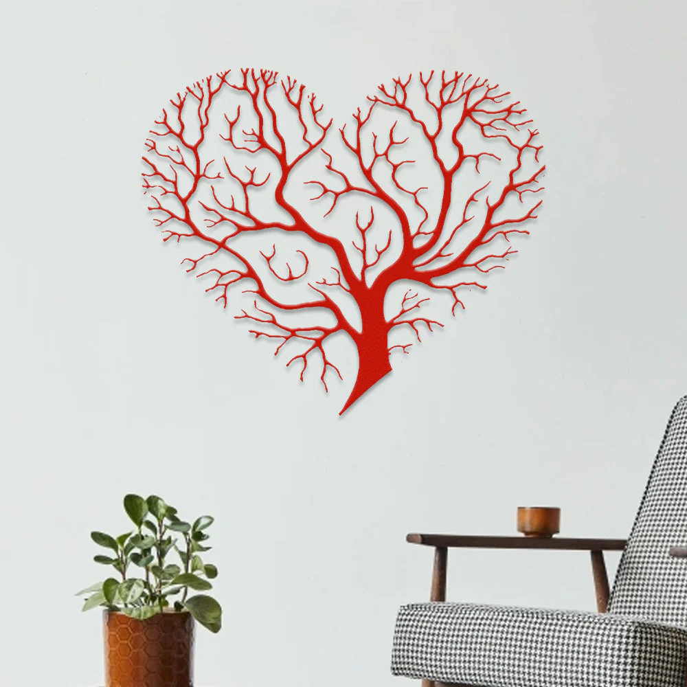 Arbre de Vie en Cœur Métal Décoratif Mural - Image 4