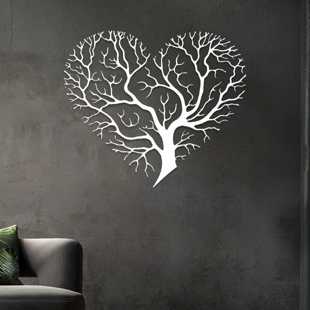 Arbre de Vie en Cœur Métal Décoratif Mural - Image 9
