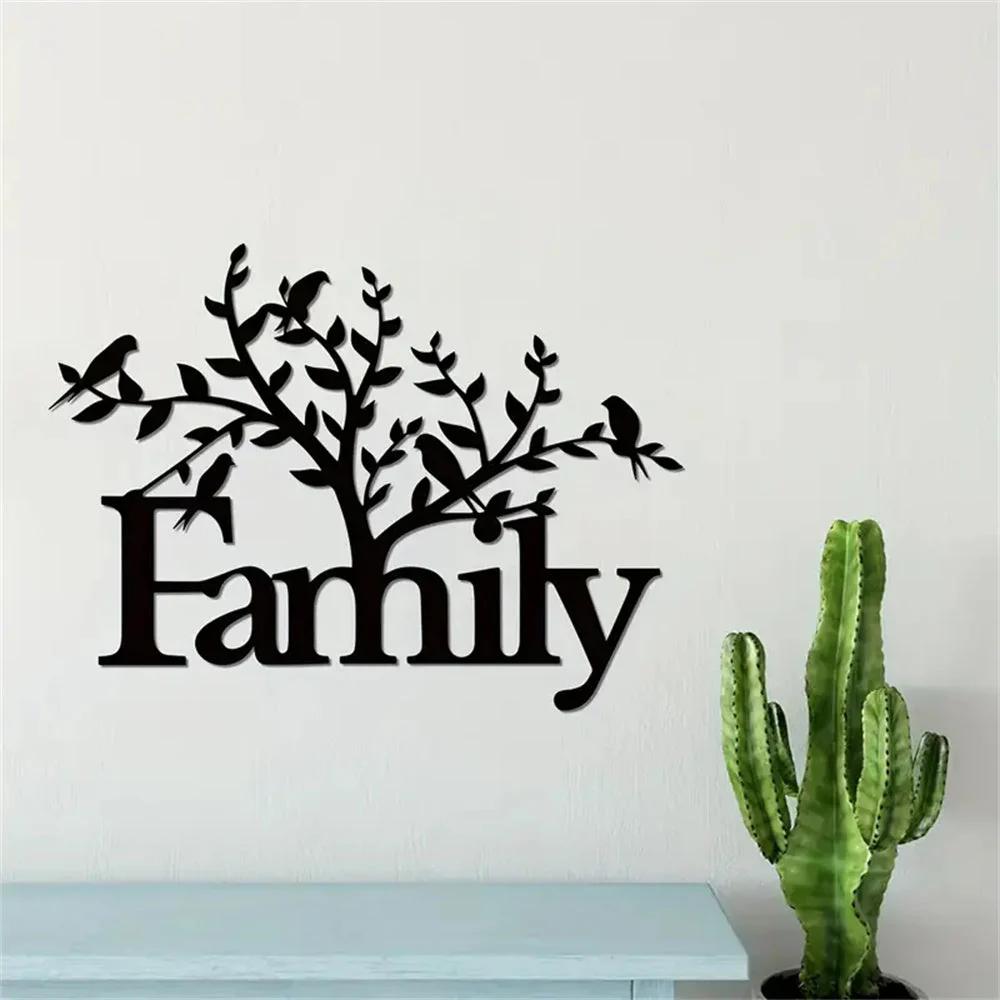 Arbre Généalogique Plaques Métal Décor Mur Familial en Métal - Image 7
