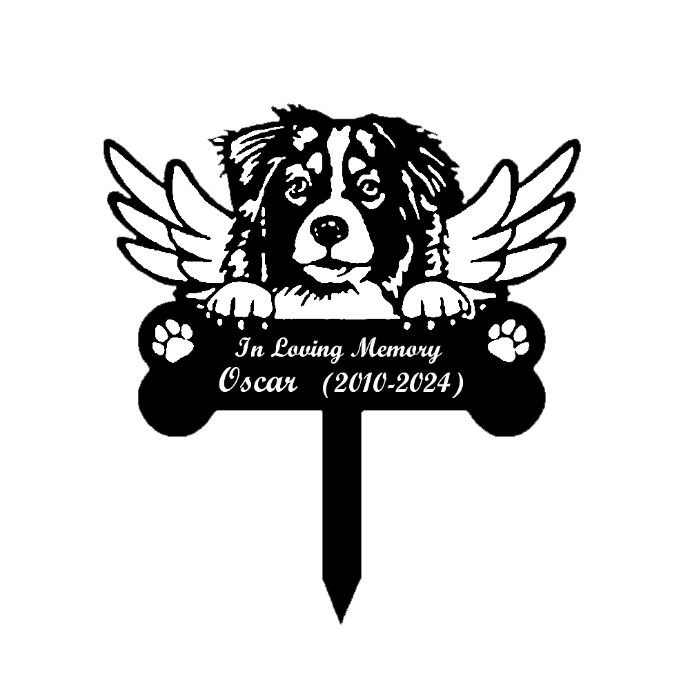 Australian Shepherd Tuteur Commémoratif Personnalisé avec Ailes - Image 15
