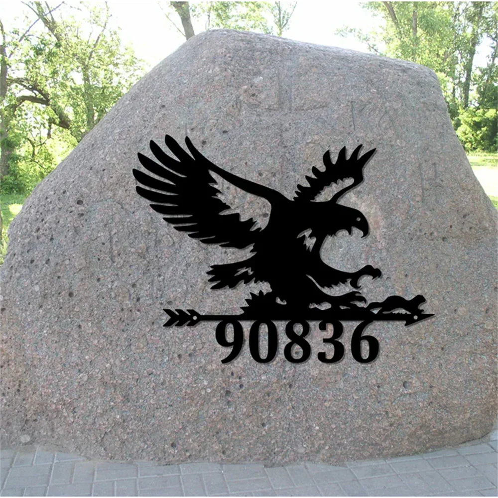 Avec Aigle pour Rocher ou Mur Aigle Plaque d'Adresse en Métal Personnalisée - Image 5
