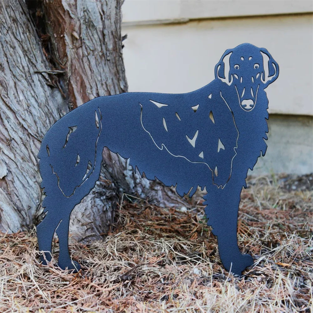 Barzoï Silhouette de Chien en Métal Noir - Image 3