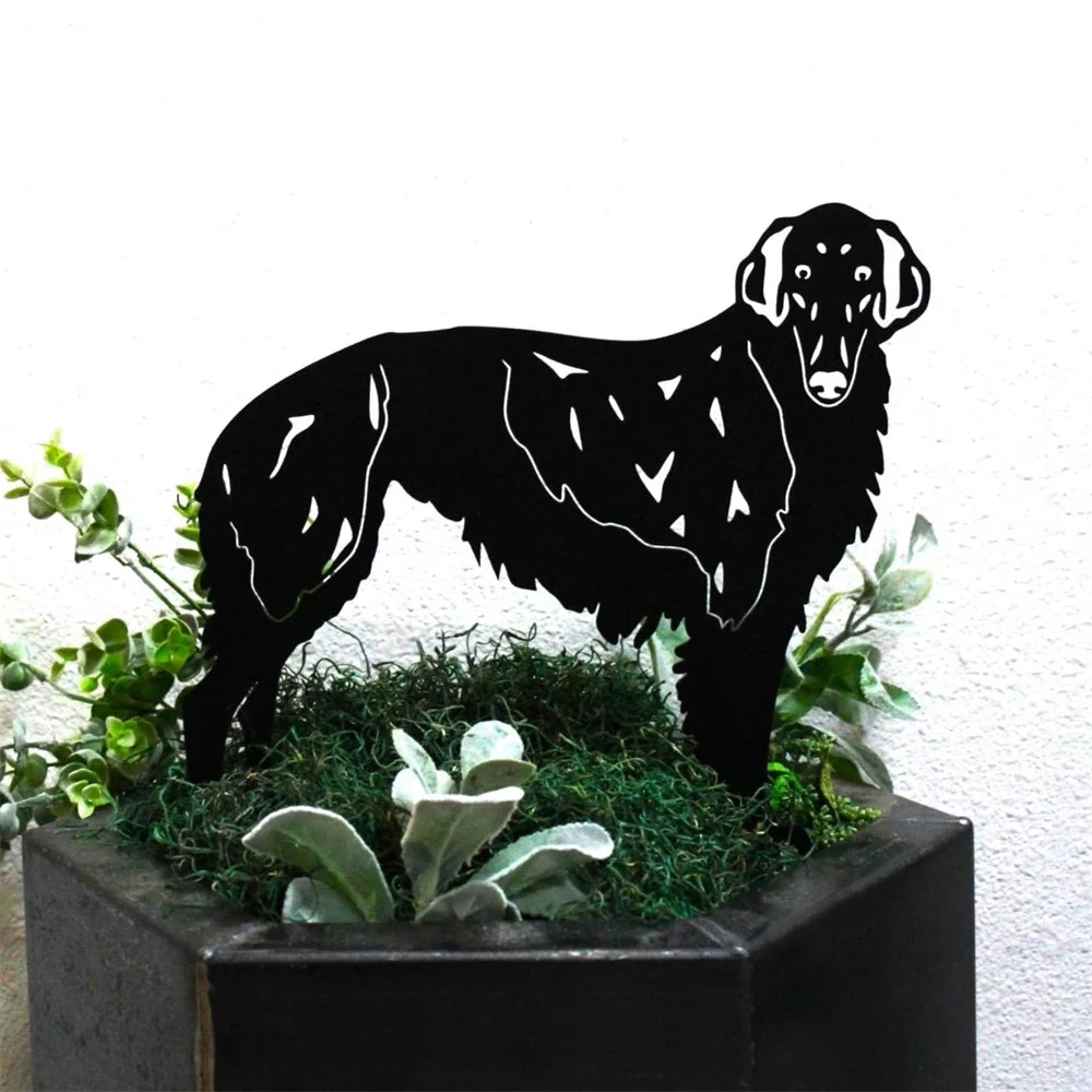 Barzoï Silhouette de Chien en Métal Noir - Image 4