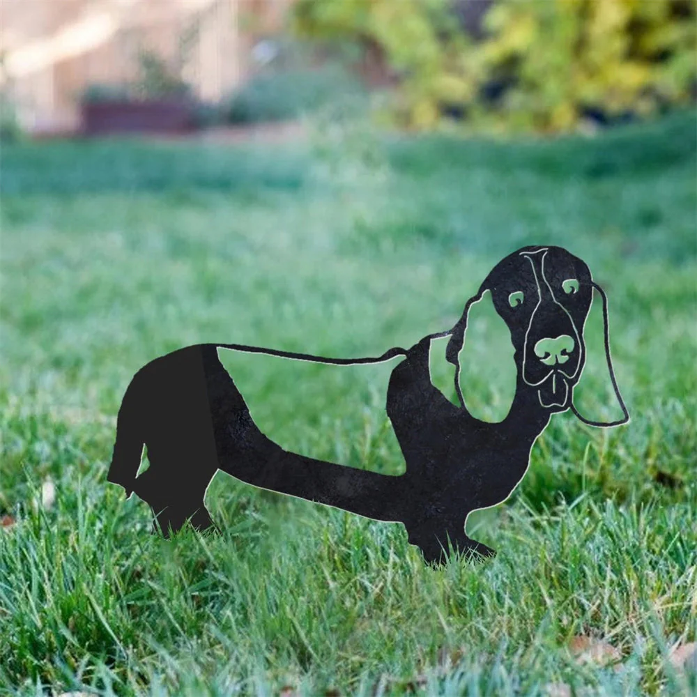 Basset Hound Silhouette en Métal
