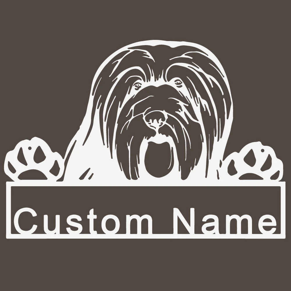 Bearded Collie Plaque en Métal Art Personnalisée - Image 10