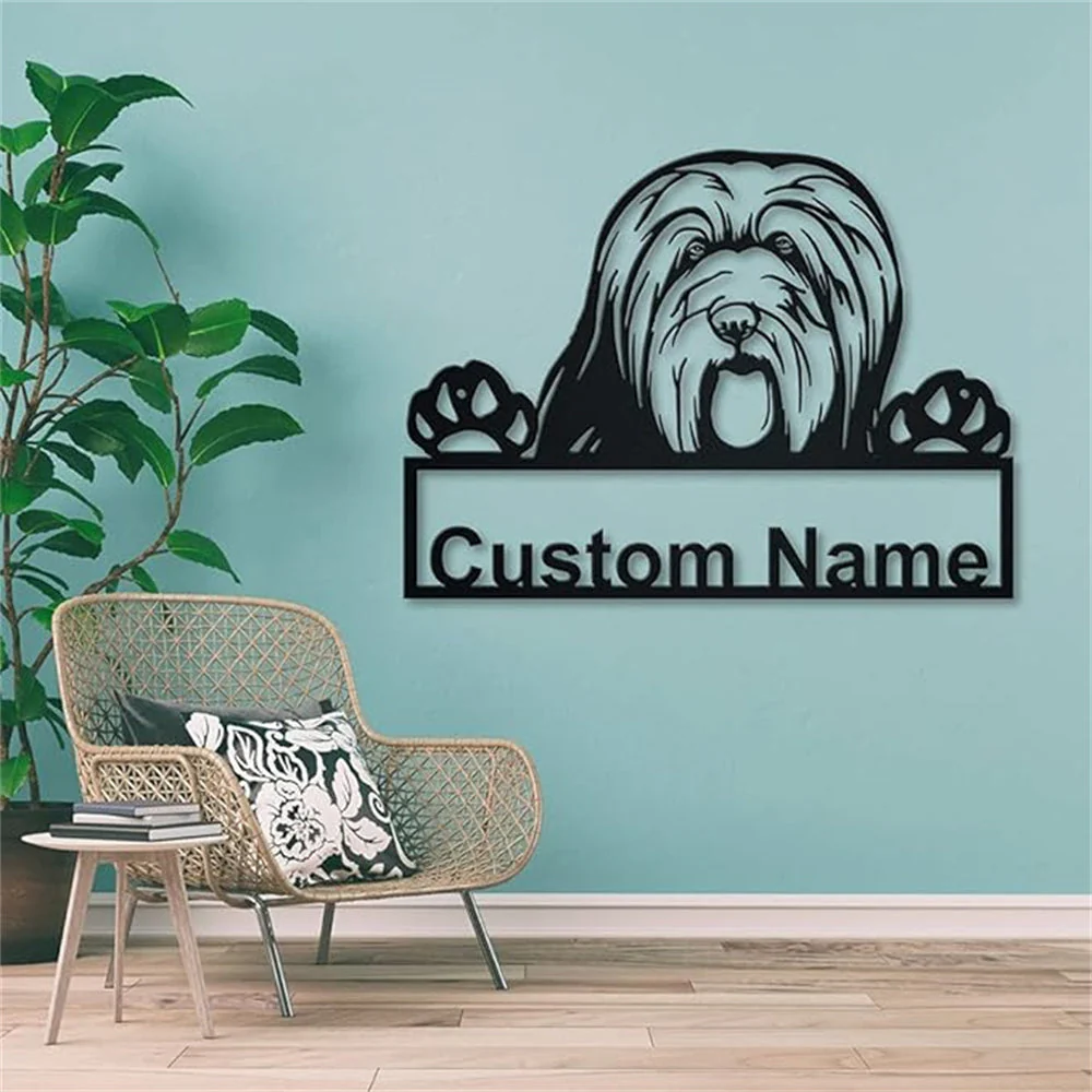 Bearded Collie Plaque en Métal Art Personnalisée - Image 3