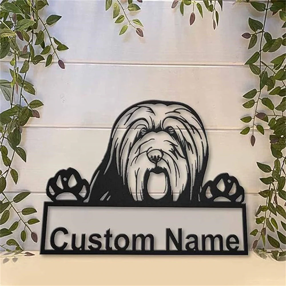 Bearded Collie Plaque en Métal Art Personnalisée - Image 6