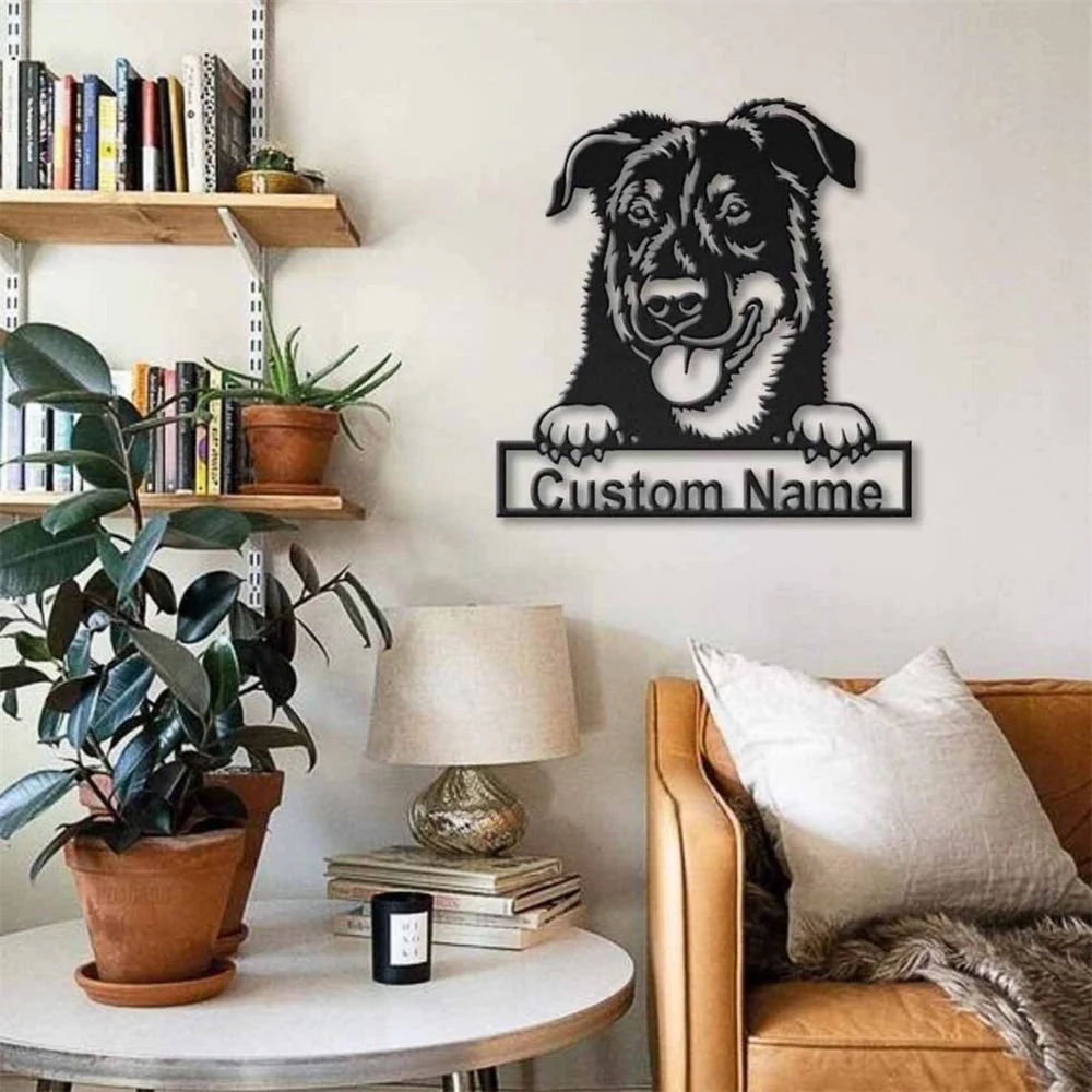 Beauceron Art en Métal Plaque de Nom en Métal Personnalisée