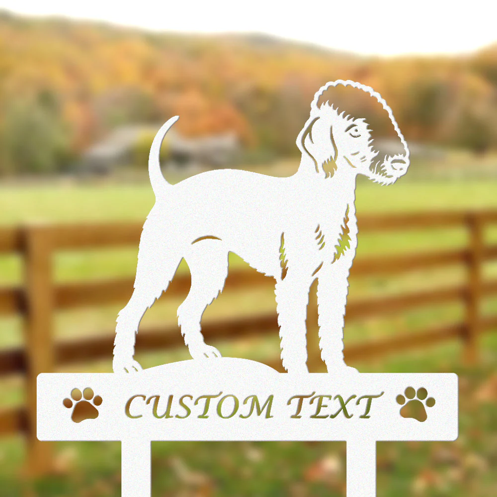 Bedlington Terrier Silhouette de Chien Personnalisée Piquet de Jardin en Métal - Image 8