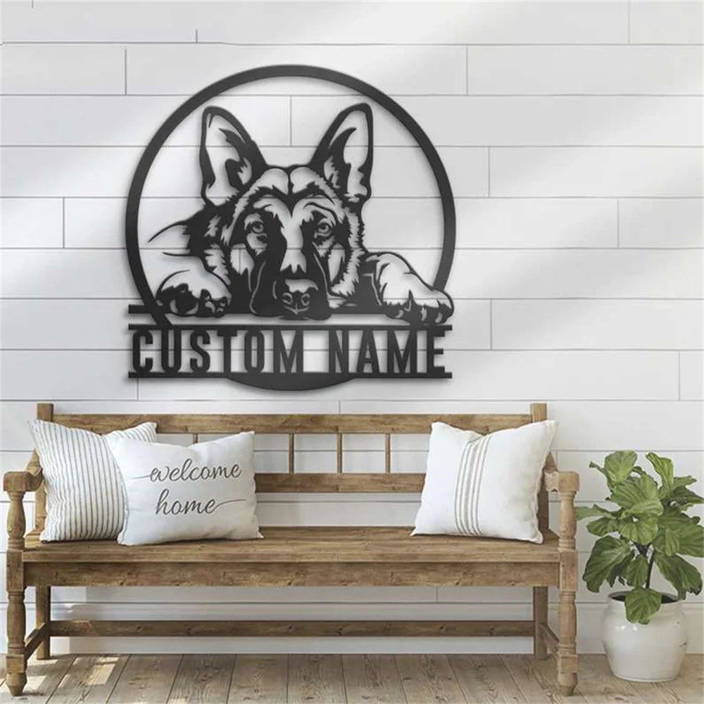 Berger Allemand Art Mural en Métal Personnalisé pour Amoureux des Chiens - Image 10