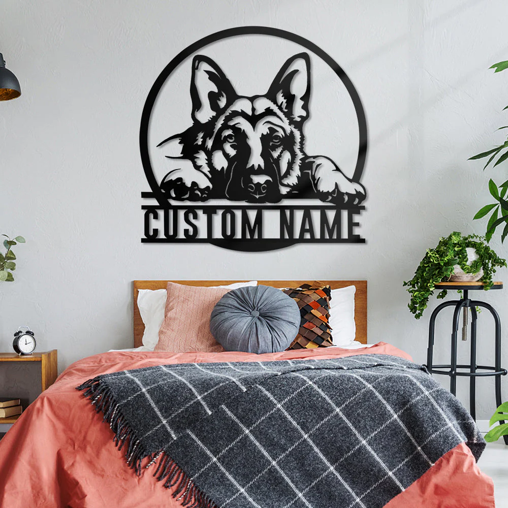 Berger Allemand Art Mural en Métal Personnalisé pour Amoureux des Chiens - Image 5