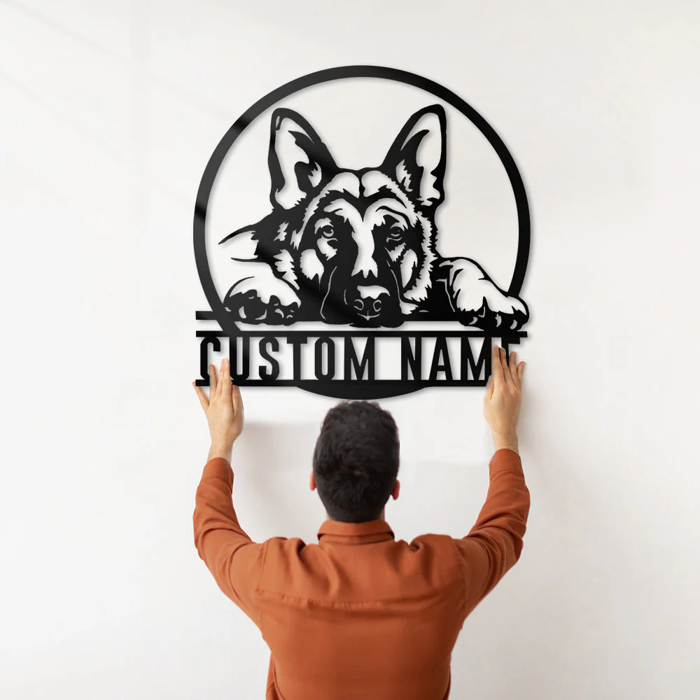 Berger Allemand Art Mural en Métal Personnalisé pour Amoureux des Chiens - Image 6