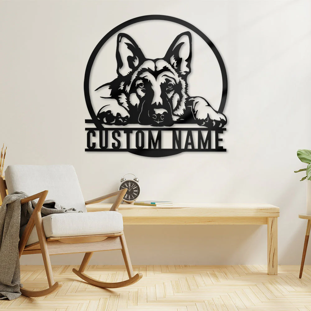 Berger Allemand Art Mural en Métal Personnalisé pour Amoureux des Chiens - Image 7